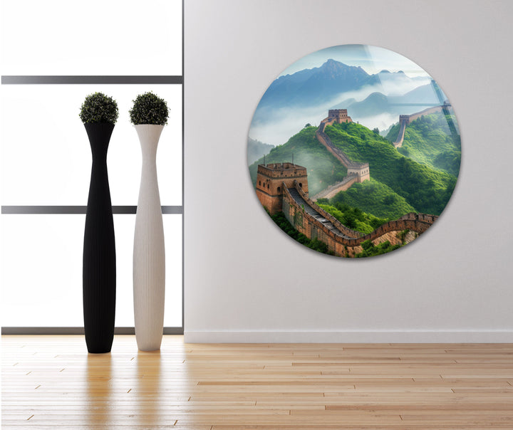 Great Wall of China Glass Wall Art glass wall decor, glass wall art decor
