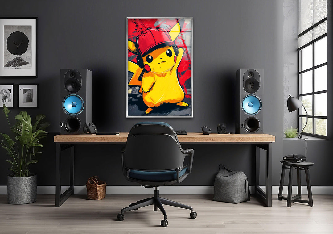 Gta Pikachu Glass Wall Art glass photo prints, glass picture prints

