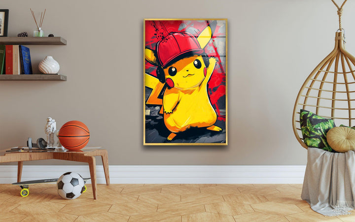 Gta Pikachu Glass Wall Artcustom glass pictures, glass art prints
