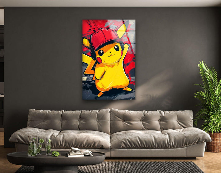 Gta Pikachu Glass Wall Art stained glass wall art, stained glass wall decor
