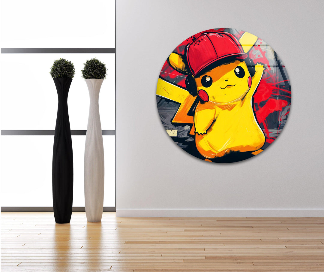 Gta Pikachu Glass Wall Art large glass photo prints, glass wall photos
