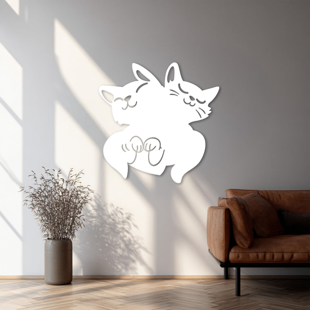 Halloween cats metal wall decoration for spooky interiors