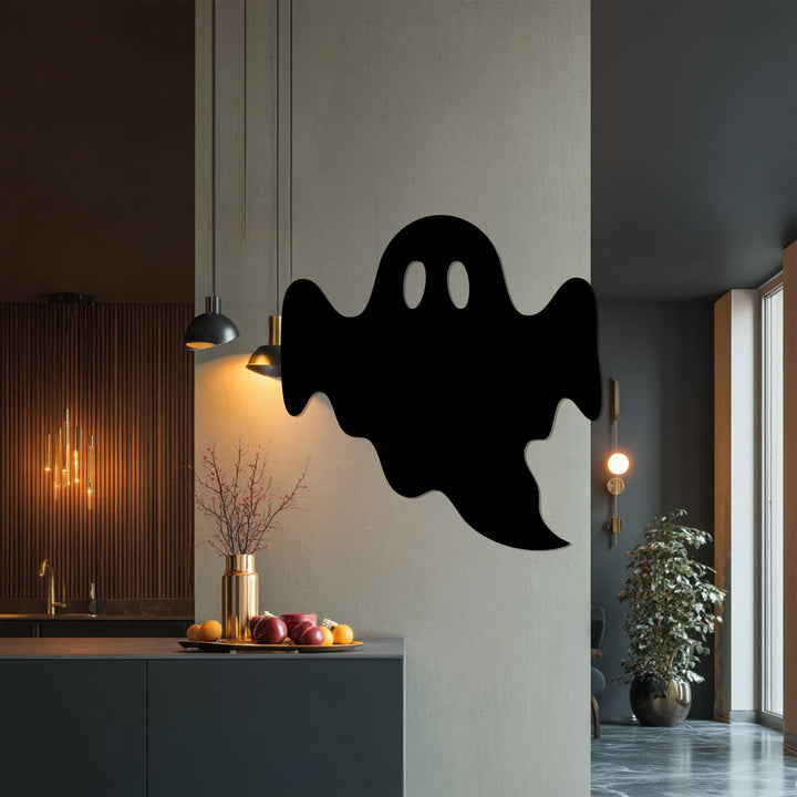 Haunted house ghost wall décor reflective metal accent