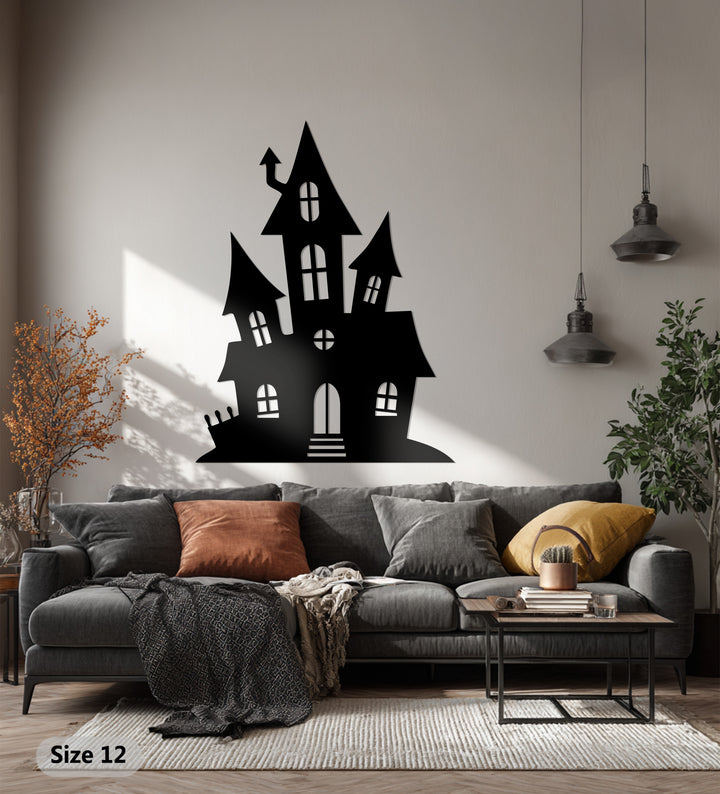 Scary house metal wall design gothic home decoration