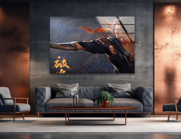 Hanzo Overwatch Art Glaswandkunst