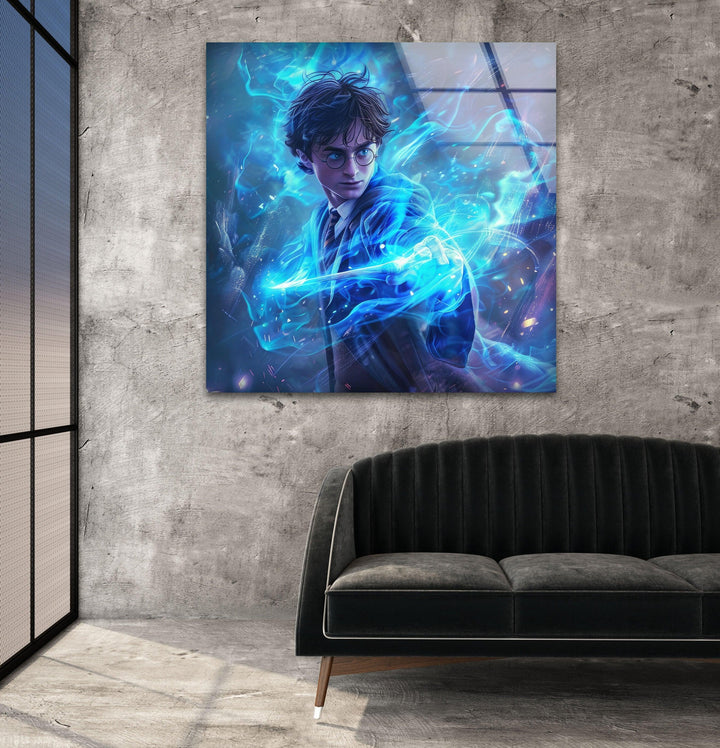 Harry Potter Lightning Glass Wall Art photo print on glass, prints on glass wall art
