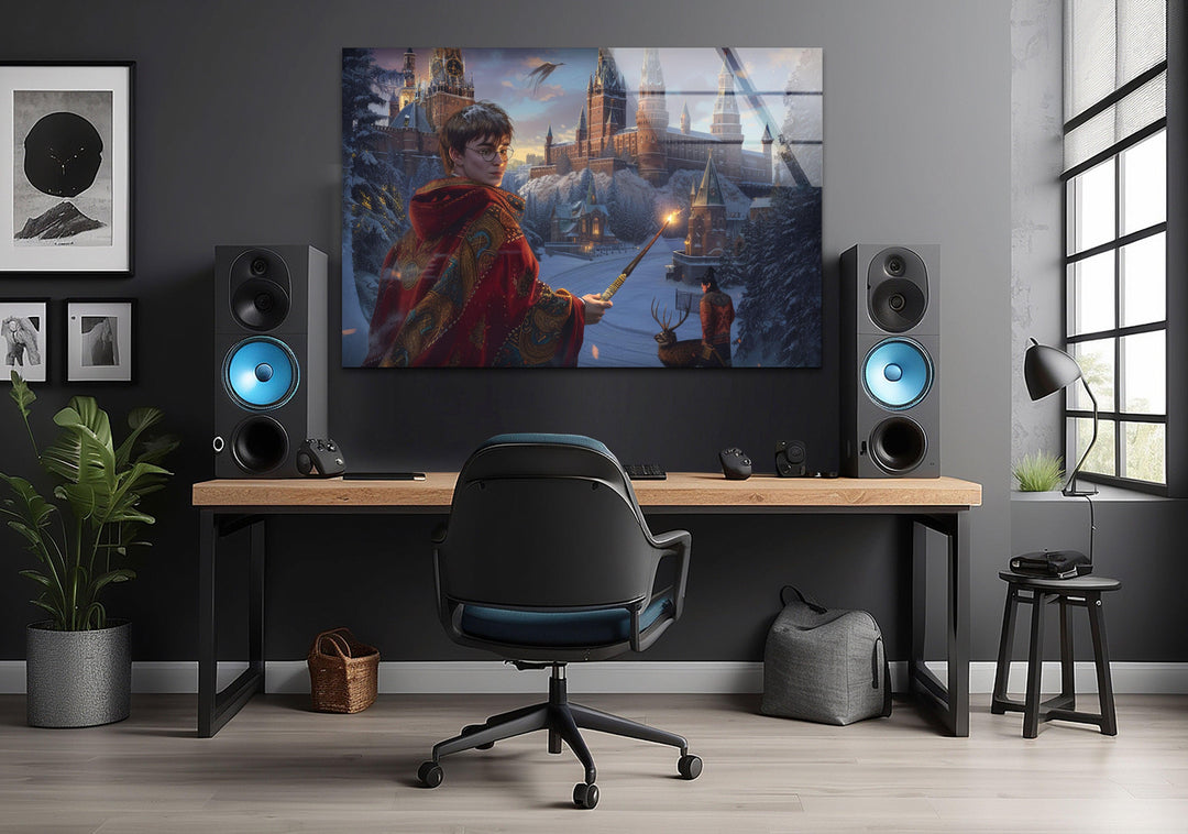 Harry Potter Hogwarts Glass Wall Art, glass photo prints, glass picture prints