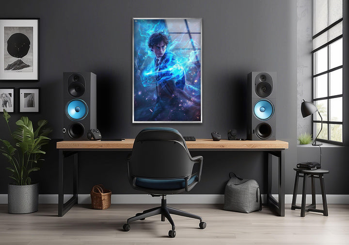 Harry Potter Lightning Glass Wall Art picture on glass wall art, photos printed on glass
