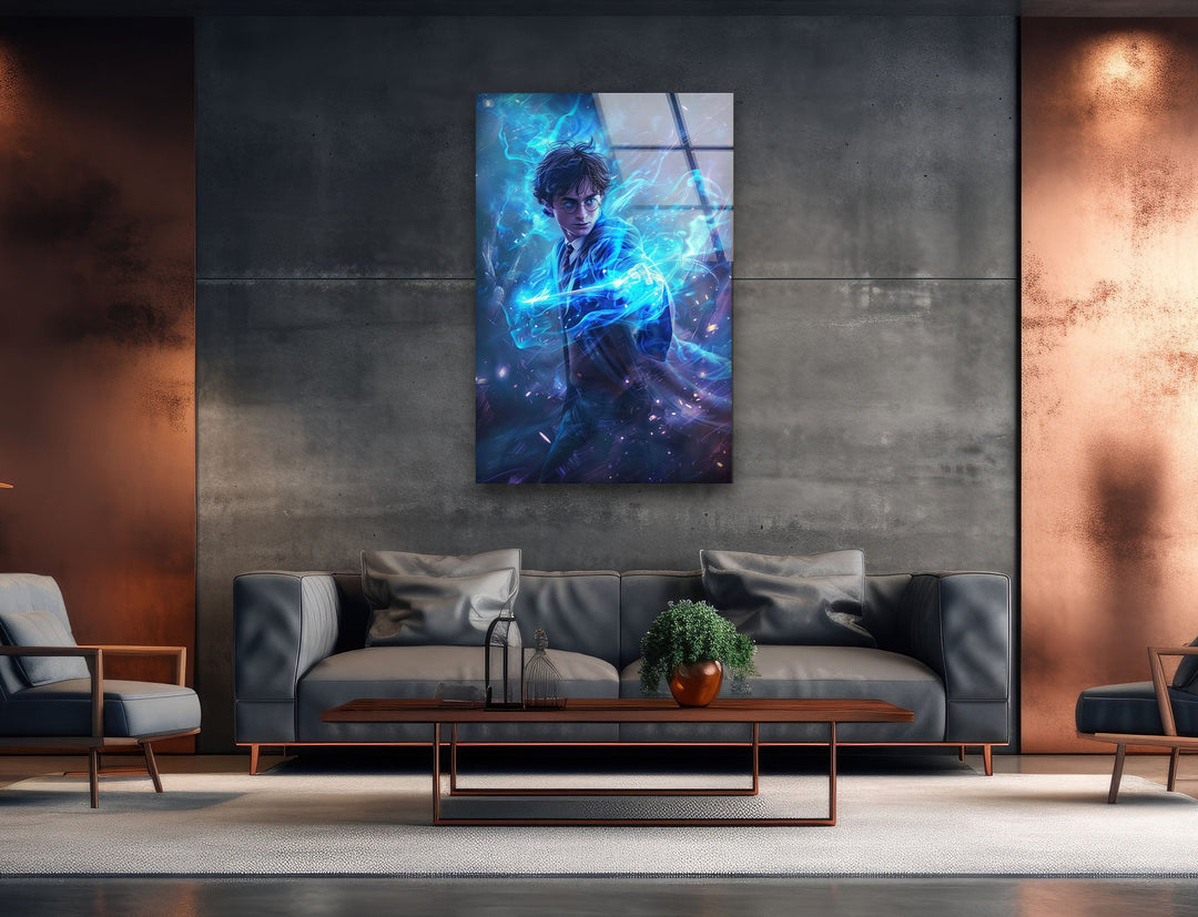 Harry Potter Lightning Glass Wall Art print on glass, glass printed photos
