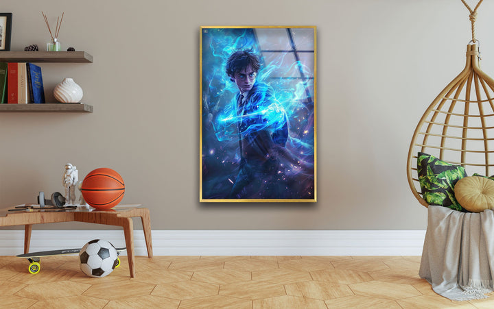 Harry Potter Lightning Glass Wall Art glass wall decor, glass wall art decor
