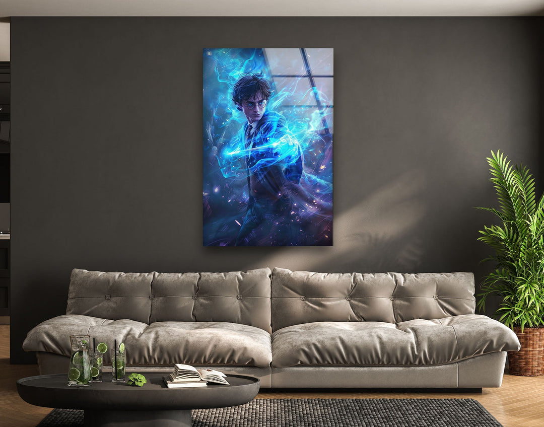 Harry Potter Lightning Glass Wall Art custom glass pictures, glass art prints
