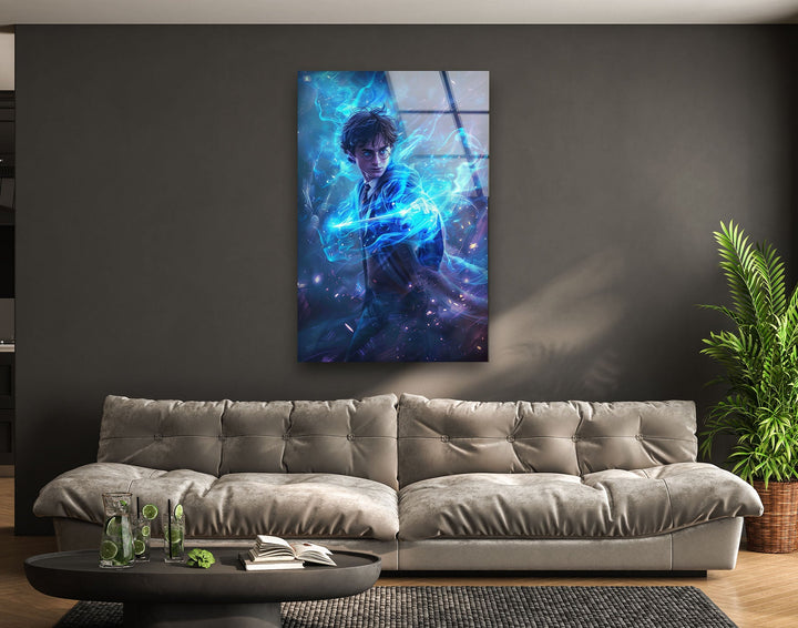 Harry Potter Lightning Glass Wall Art custom glass pictures, glass art prints
