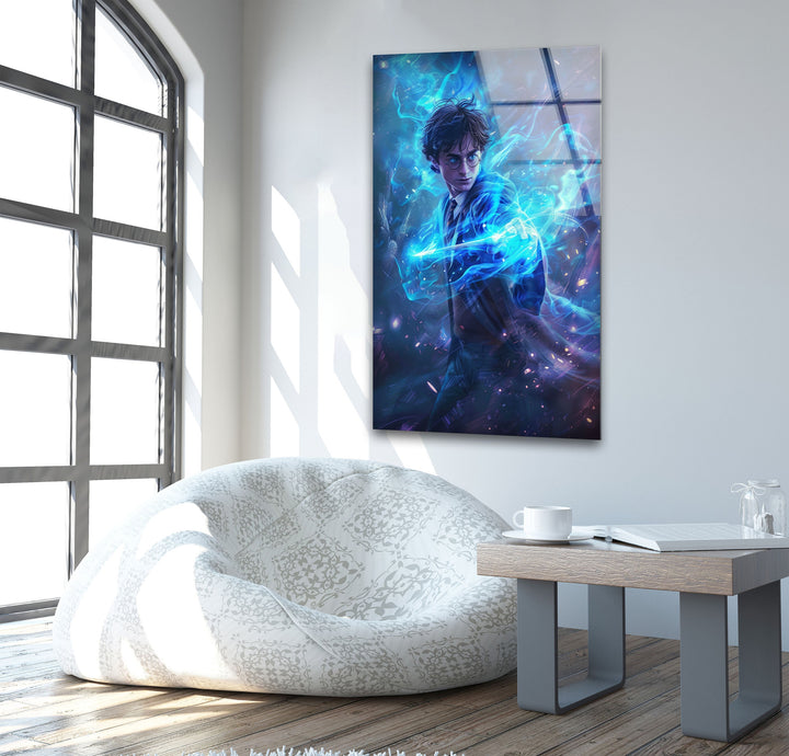 Harry Potter Lightning Glass Wall Art stained glass wall art, stained glass wall decor
