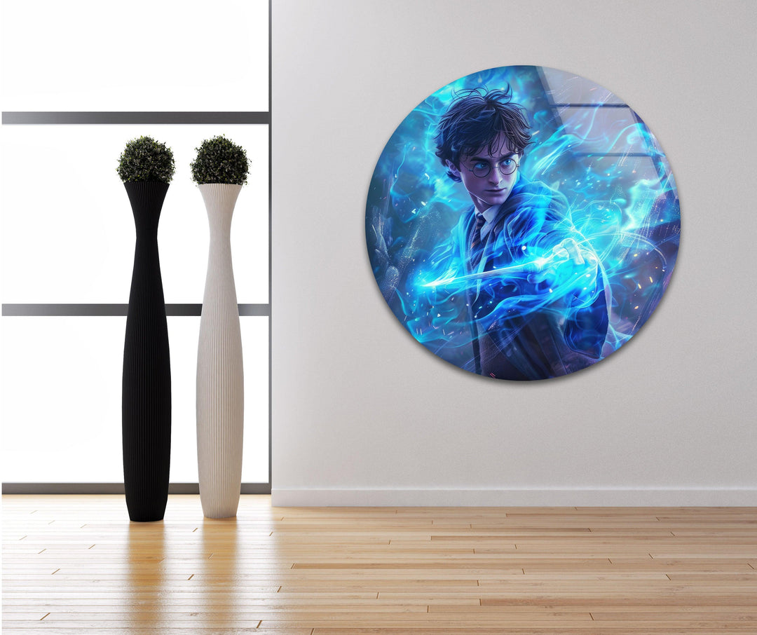 Harry Potter Lightning Glass Wall Art glass art painting, glass art for the Wall
