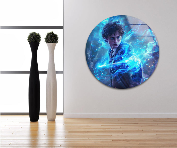 Harry Potter Lightning Glass Wall Art glass art painting, glass art for the Wall
