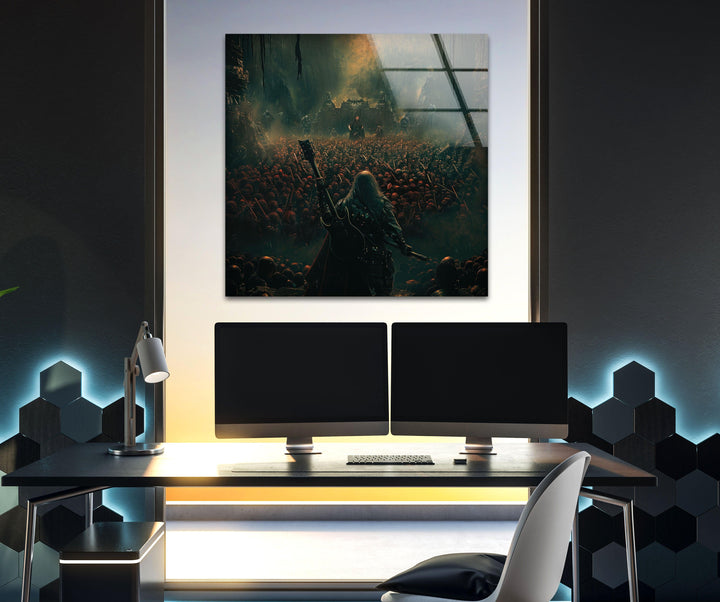 Heavy Metal Music Concert Tempered Glass Wall Art - MyPhotoStation