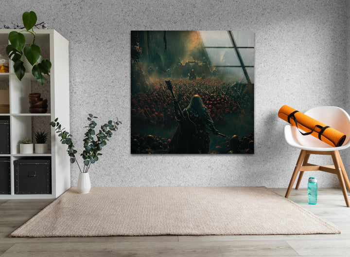 Heavy Metal Music Concert Tempered Glass Wall Art - MyPhotoStation
