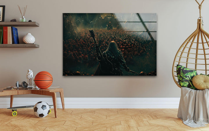 Heavy Metal Music Concert Tempered Glass Wall Art - MyPhotoStation