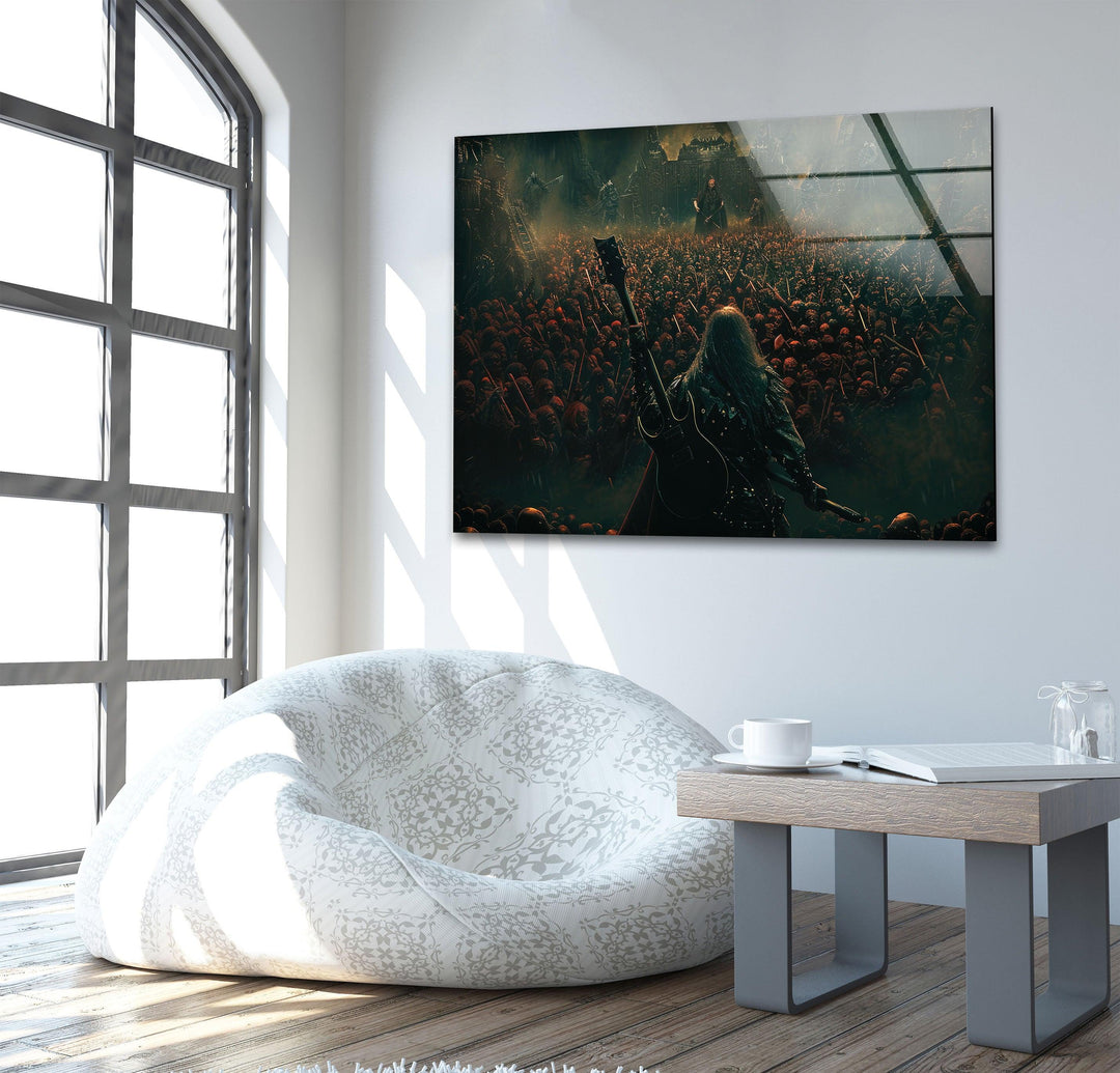 Heavy Metal Music Concert Tempered Glass Wall Art - MyPhotoStation