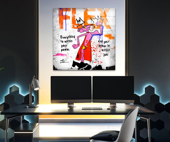 Hero Panther Glass Wall Art photo print on glass, prints on glass wall art
