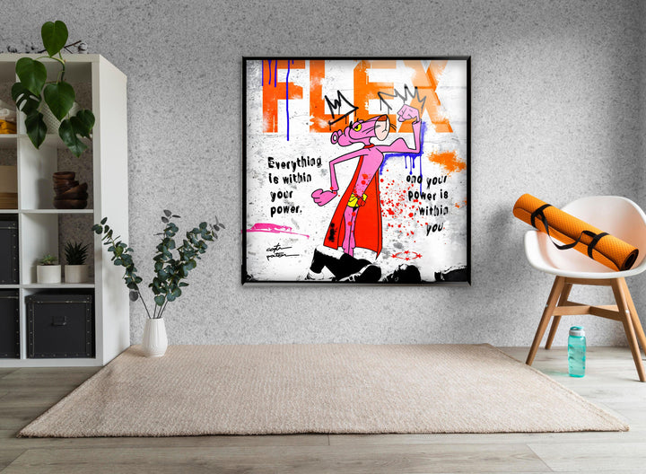 Hero Panther Glass Wall Art custom glass pictures, glass art prints

