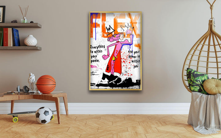 Hero Panther Glass Wall Art print on glass, glass printed photos
