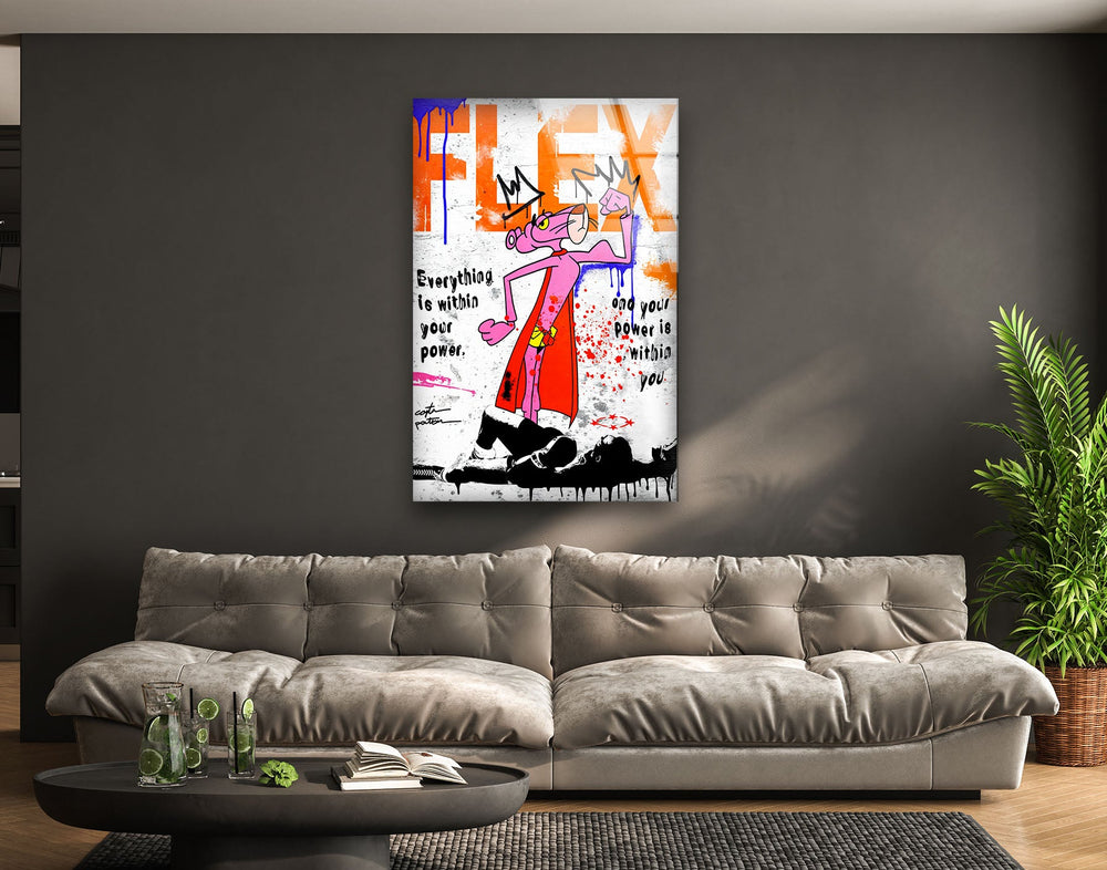 Hero Panther Glass Wall Art glass image printing, glass prints from photos
