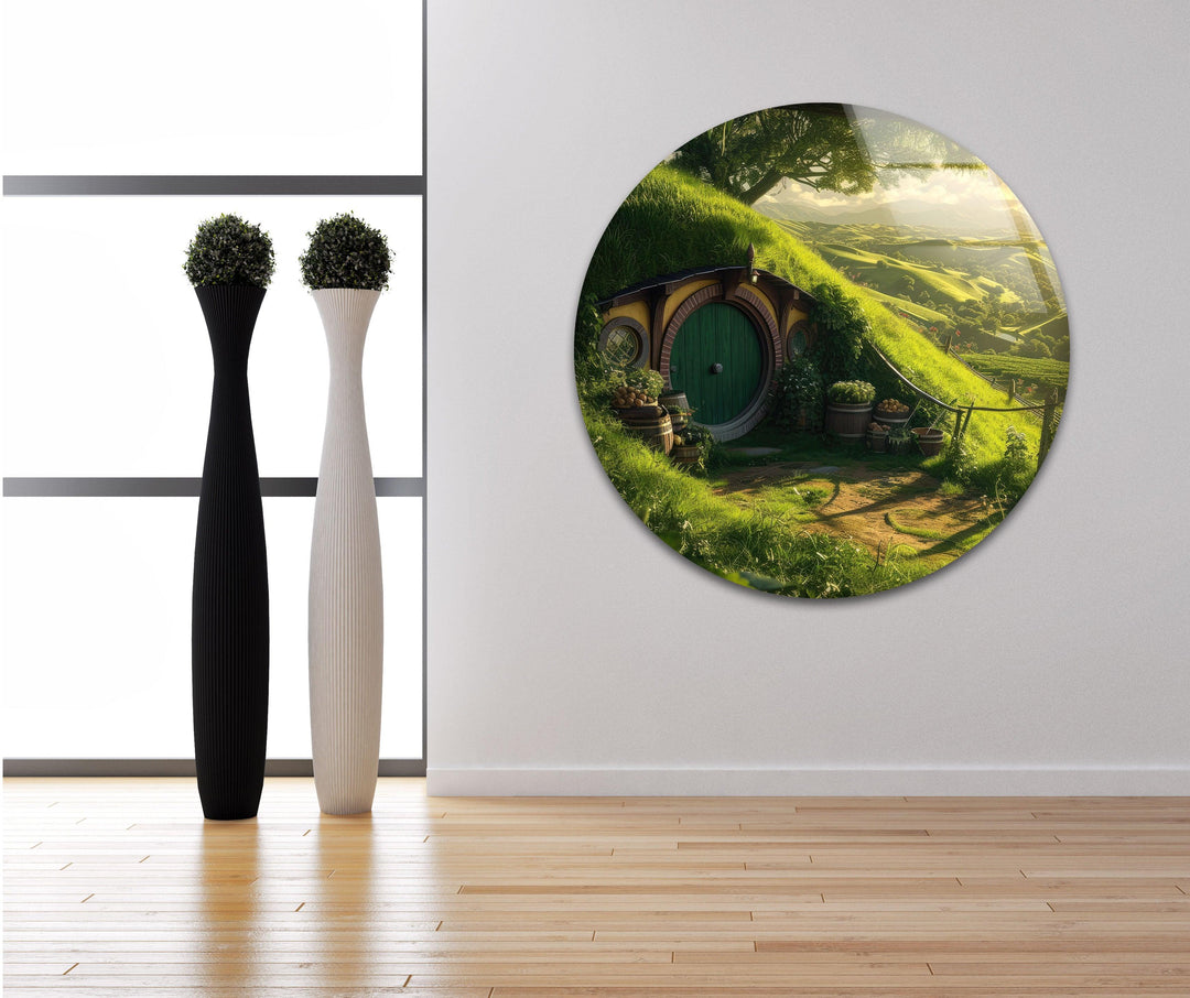 Hobbit House Glass Art Painting Pieces