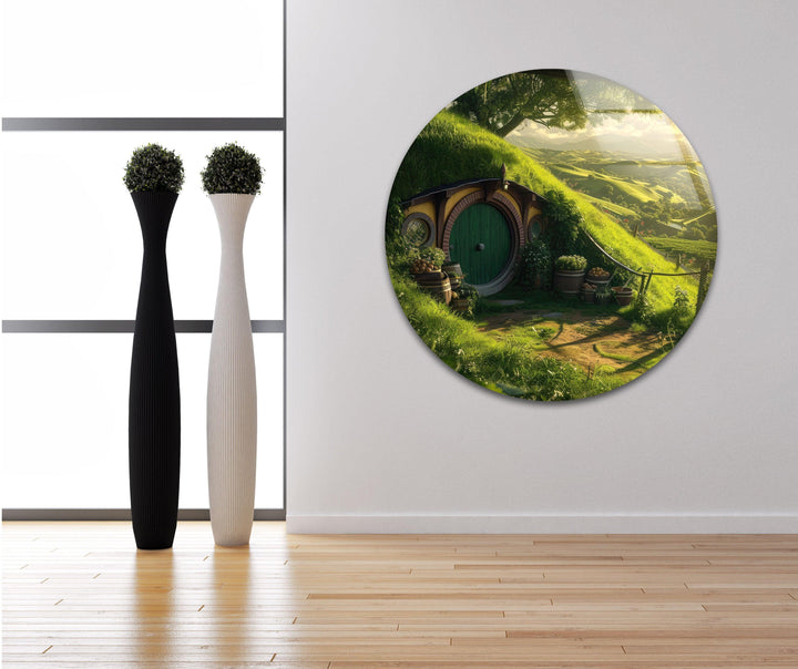 Hobbit House Glass Art Painting Pieces