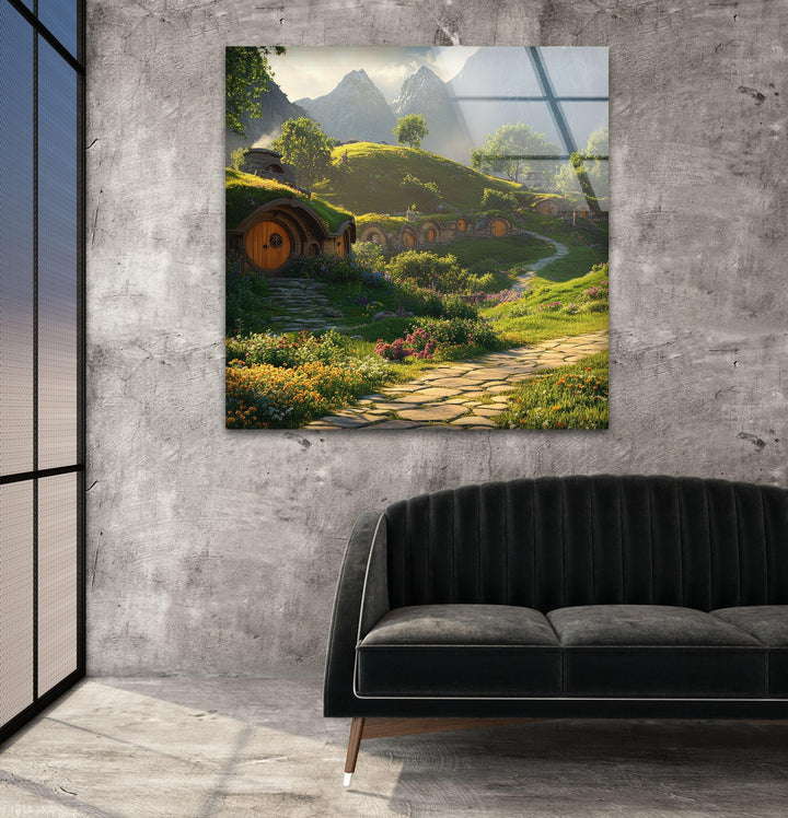 Hobbit Village Glass Wall Art glass pictures for Wall, glass prints wall art
