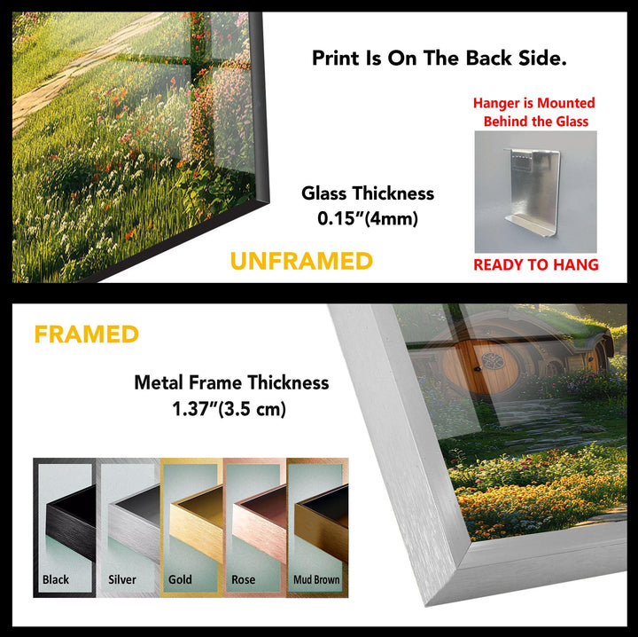 Hobbit Village Glass Wall Art