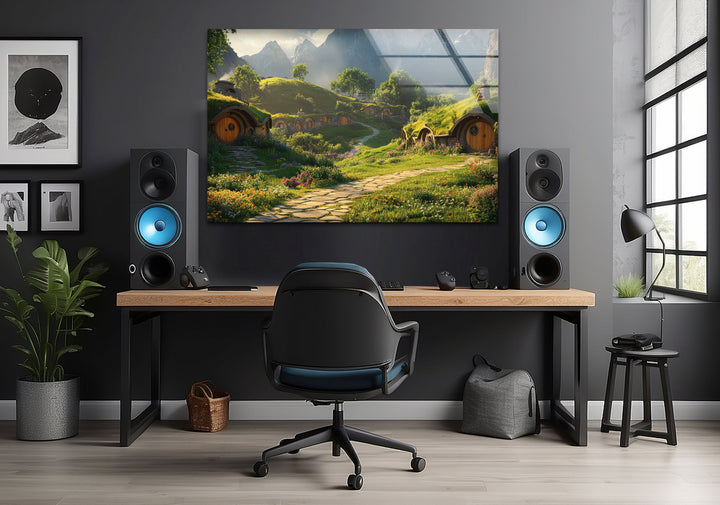 Hobbit Village Glass Wall Art large glass photo prints, glass wall photos

