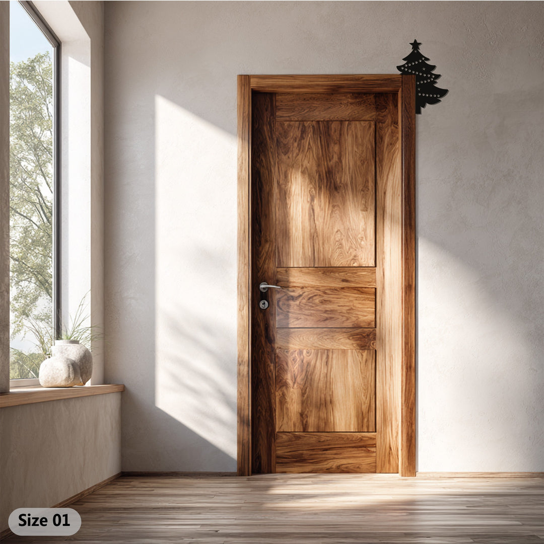 Modern metal Christmas tree wall decoration for home