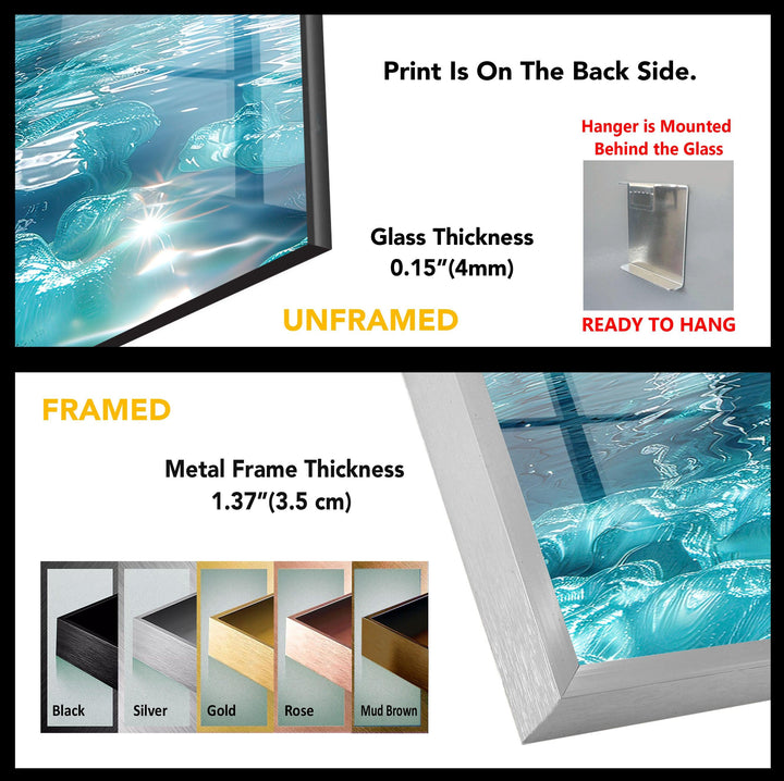 Arctic Glacier Glass Wall Art – A Majestic Icy Wonderland