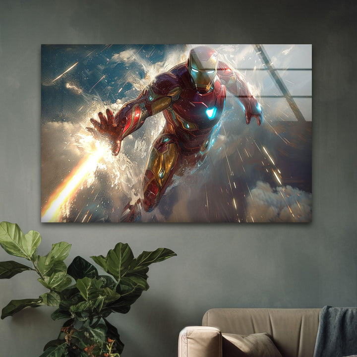Iron Man Glass Wall Art, art glass wall art, glass wall art pictures
