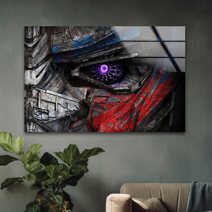 Optimus Prime Glass Wall Art