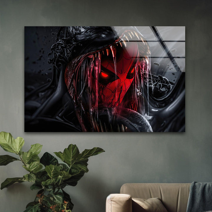 Venom Comic Spider Man Glaswandkunst
