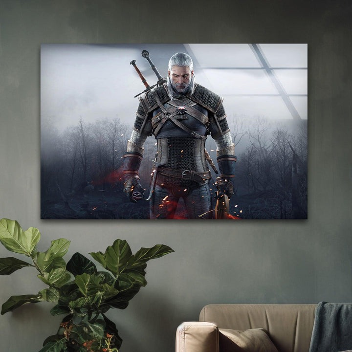 The Witcher Geralt Glass Prints on Photo