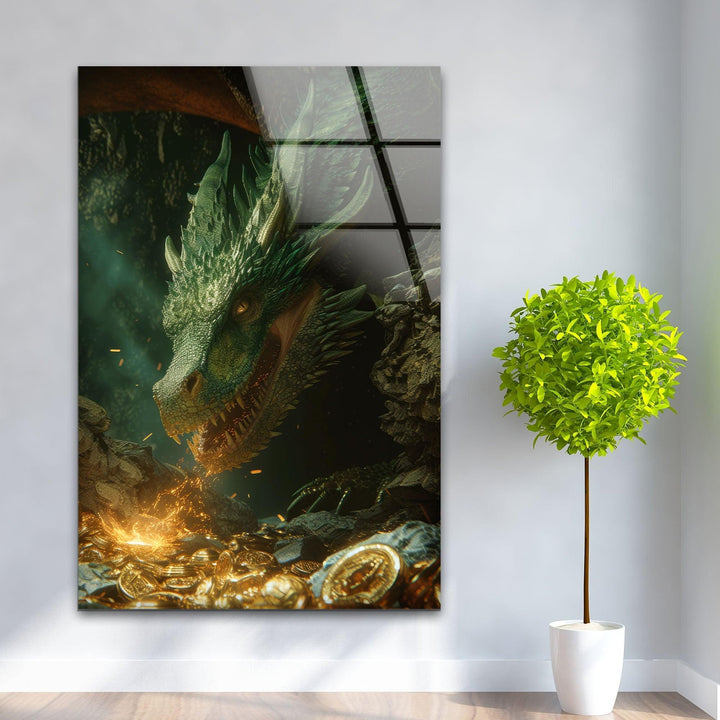 Majestic European Emerald Glass Wall Art custom glass photo prints, large glass prints
