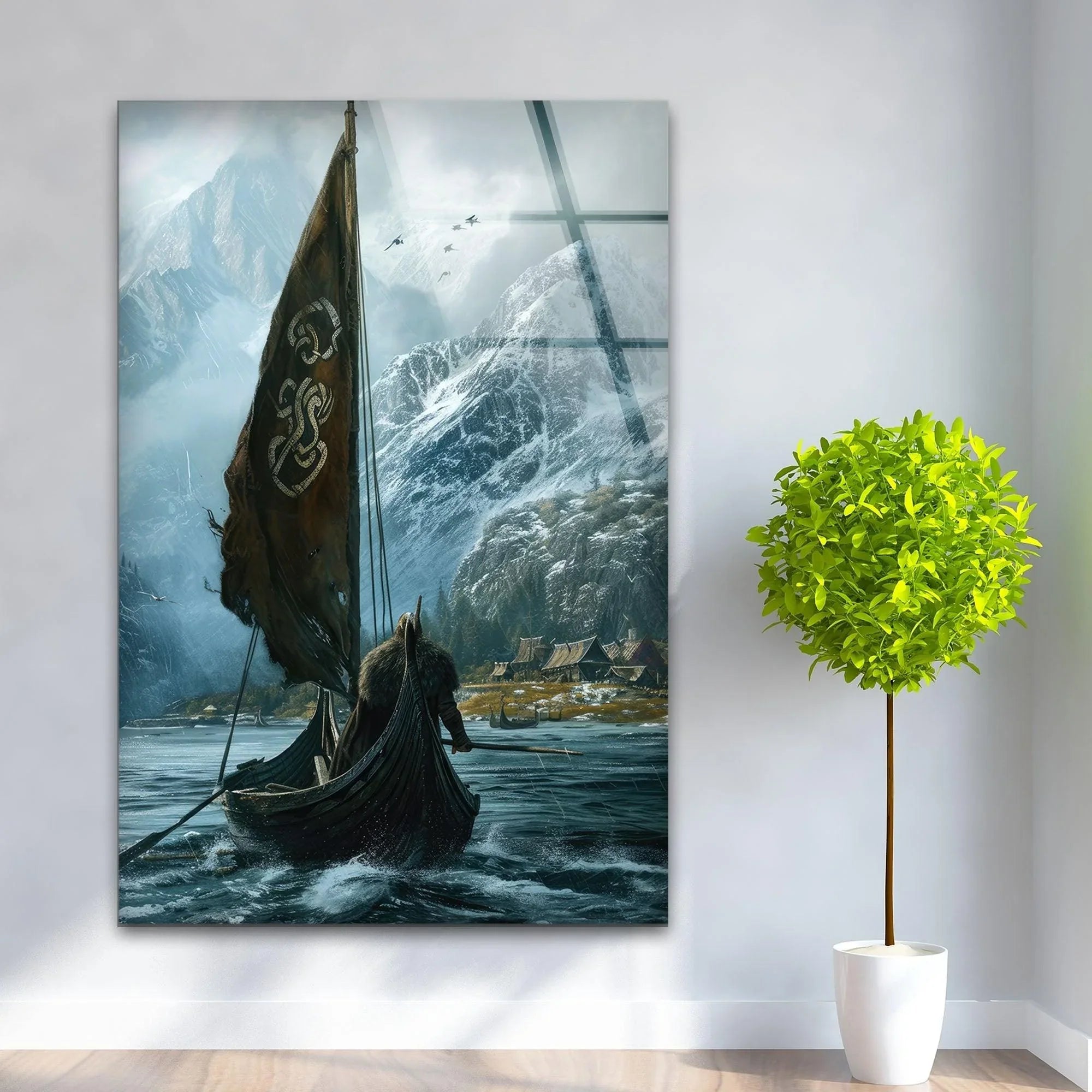 Viking Longship Wall Decor – Epic Nordic Art Piece – MyPhotoStation