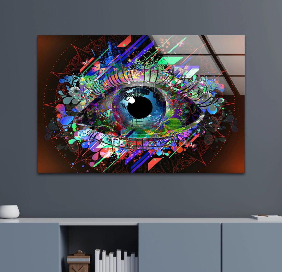 Bunte abstrakte Augenglas-Wandkunst