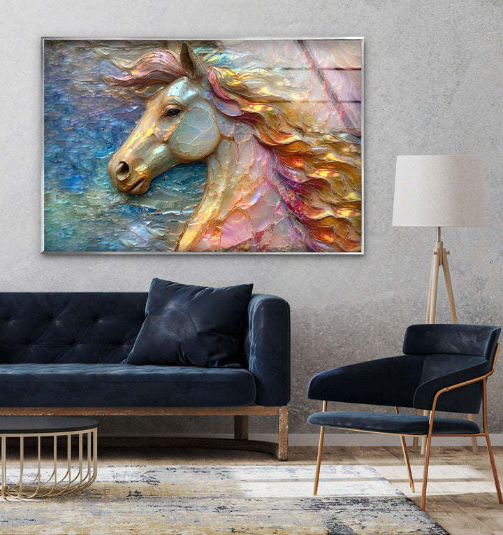 Shiny Unicorn Glass Wall Art art glass wall art, glass wall art pictures