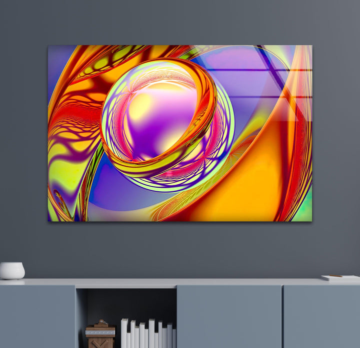 Farbige abstrakte Glaswandkunst