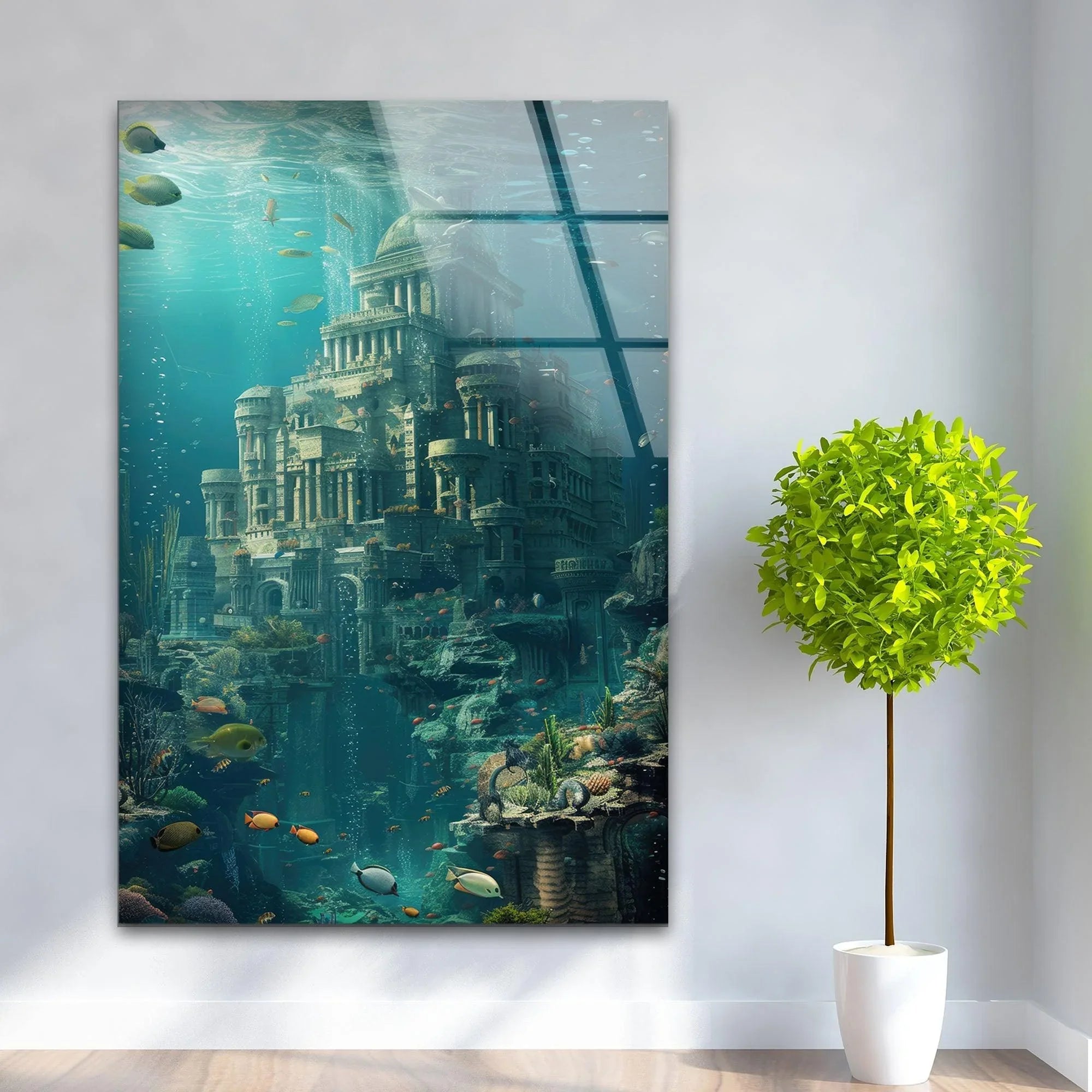 画材 Atlantis Underwater Atlantis Wall Art – Submerged City Wonder – MyPhotoStation
