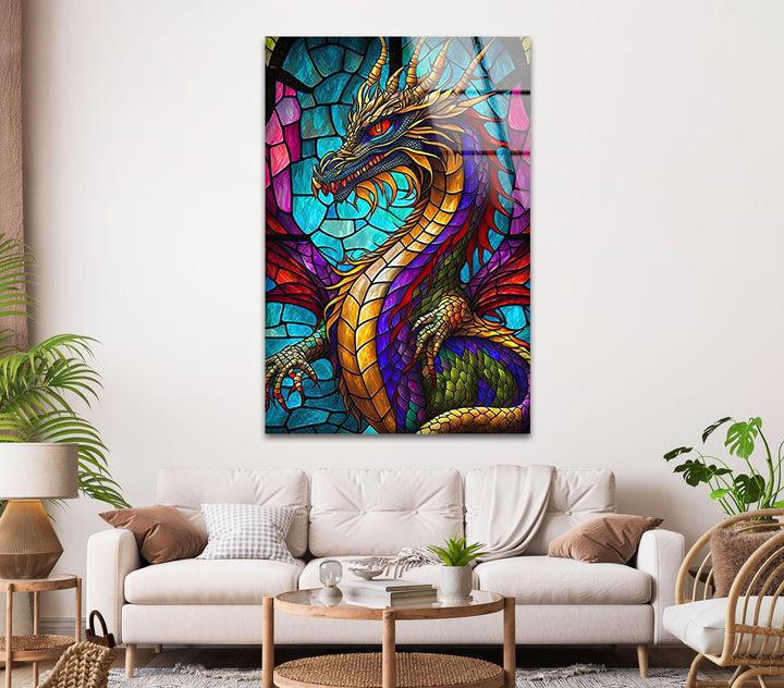Evil Dragon Glass Wall Art art glass wall art, glass wall art pictures