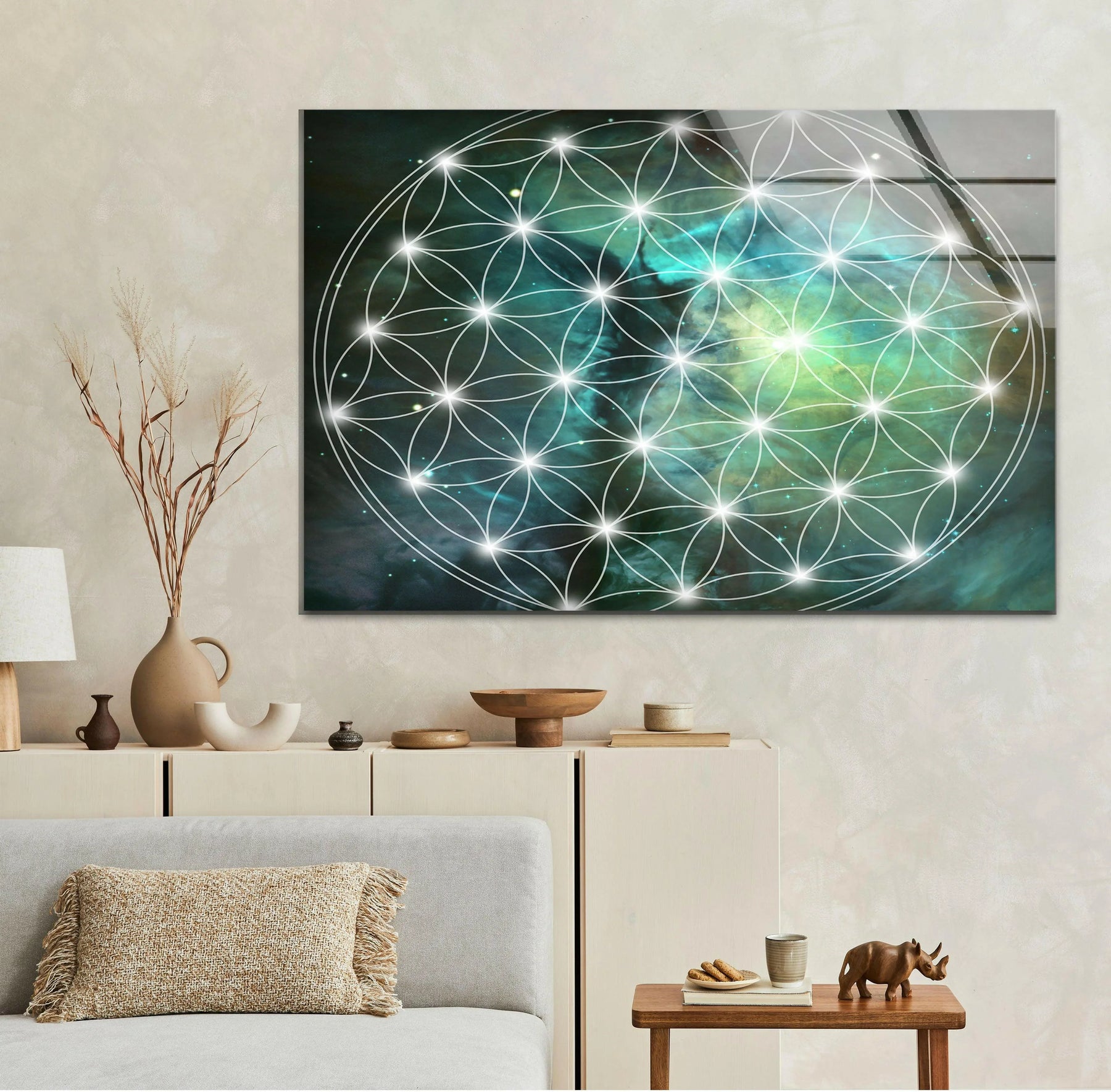 Flower Of Life Sacred Geometry Wall Art – Radiant Decor – MyPhotoStation