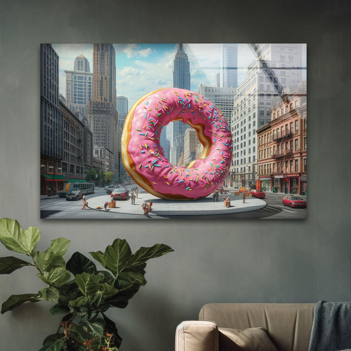 Großer Donut Cool Art Glaswandkunst