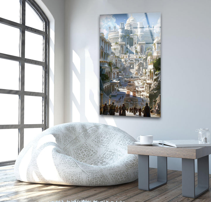 The White City of the Empir Glass Wall Art, picture on glass wall art, photos printed on glass