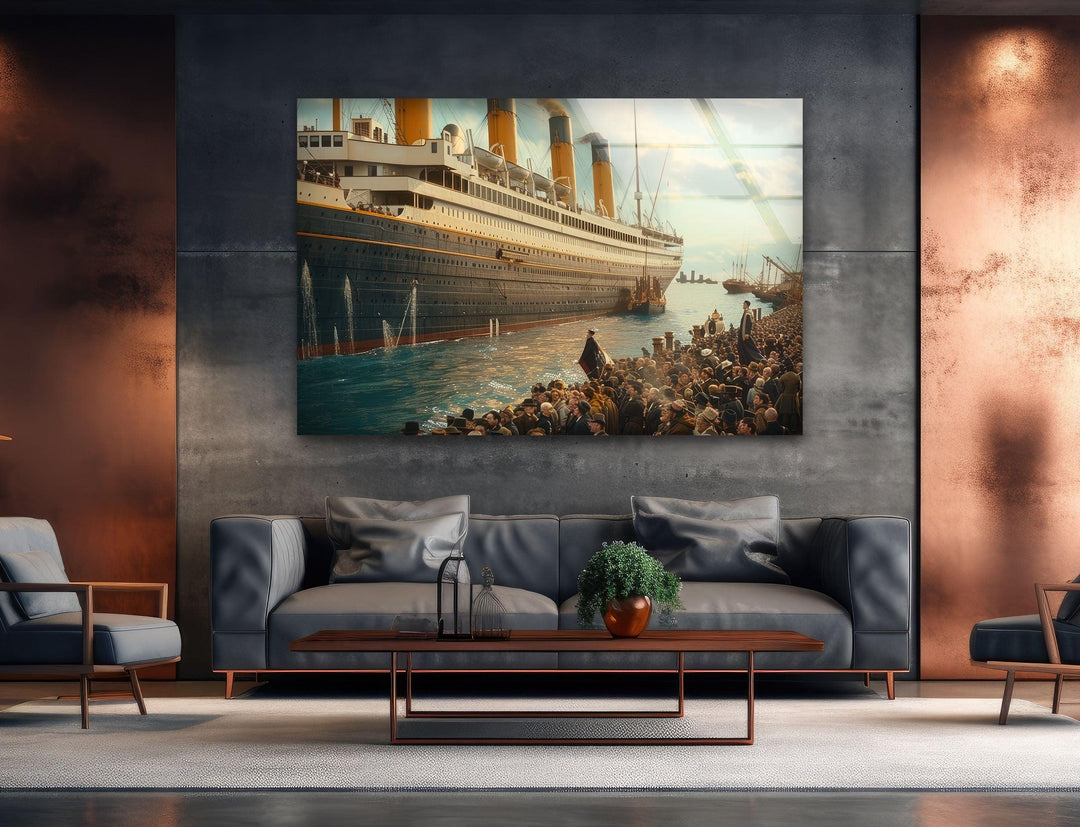 RMS Titanic Glass Wall Art, glass photo prints, glass picture prints