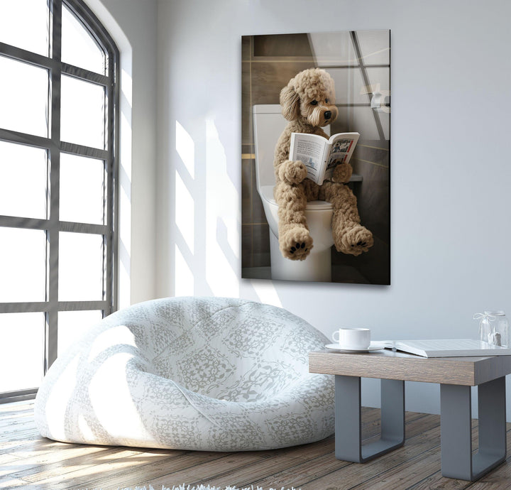 Dog Is Reading Glass Wall Art             glass wall decor, glass wall art decor
